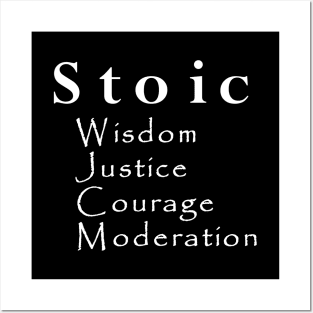 Four Virtues of Stoicism Posters and Art